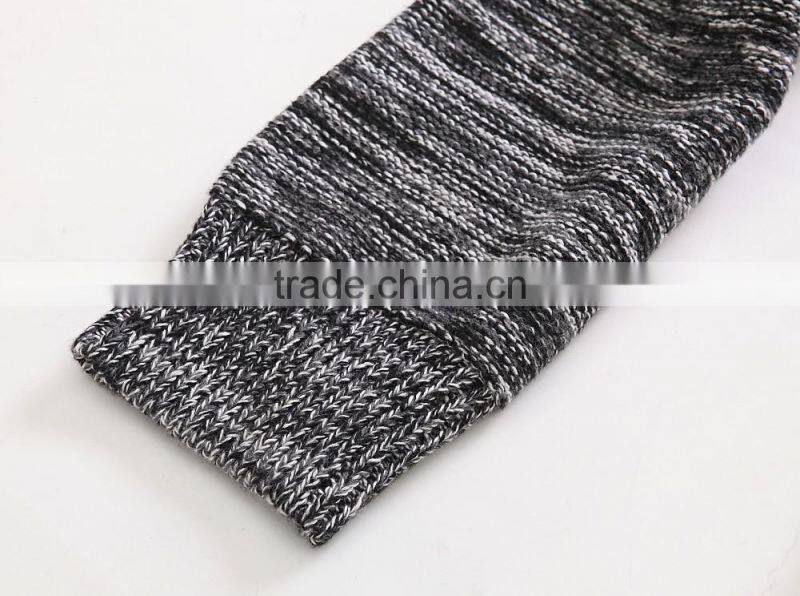 European fashion design color combination pullover knit sweater