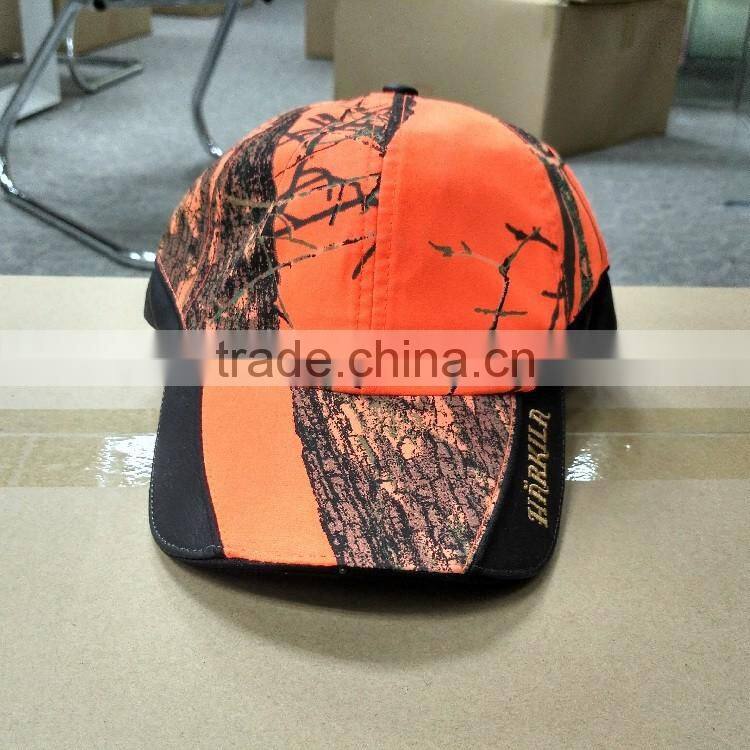 Wholesale Custom Baseball cap Orange Camo Cap Landscape painting hat