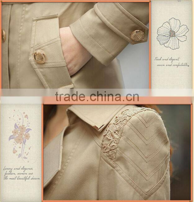 The fashion double-breasted women long coat