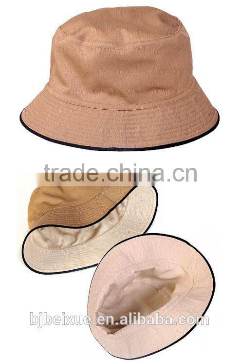 Factory Direct Top Quality Bucket Chrome double sided cotton fisherman plain denim cap