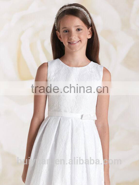 beautiful lace round neck baby gown burgundy flower girl dresses