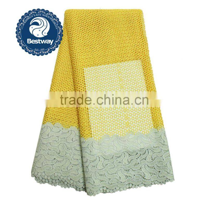 Plain and elegant guipure lace trim sewing lace cupion lace fabric with high quality CP 1059