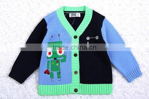 Baby boy back pocket design cardigan sweater