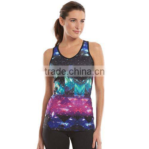 Women Personalized Racerback Tank Top Custom Printed Loose Fit Workout tank top