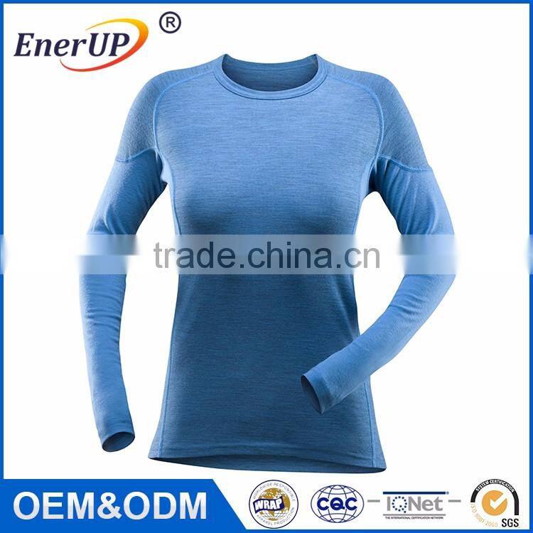 Dry Fit T-Shirt Sport Wear Gym Sports Apparel Woman Antibacterial Plain Long Sleeve Shirt