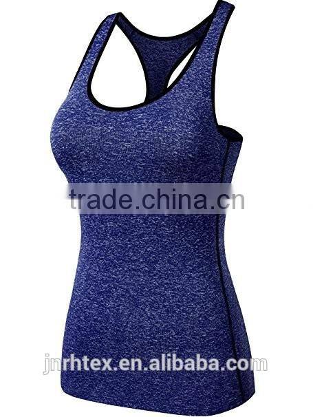 Slub 85% Polyester 15% Spandex Womens Dry Fit Tank Top