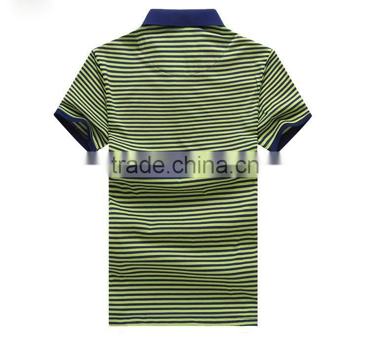 men fashion 100% cotton golf custom striped polo shirt