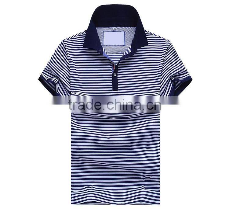 men fashion 100% cotton golf custom striped polo shirt
