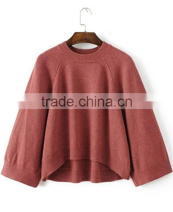 EY0871S Europe Style 2016 Women Fashion Loose Knit Pullover Sweaters