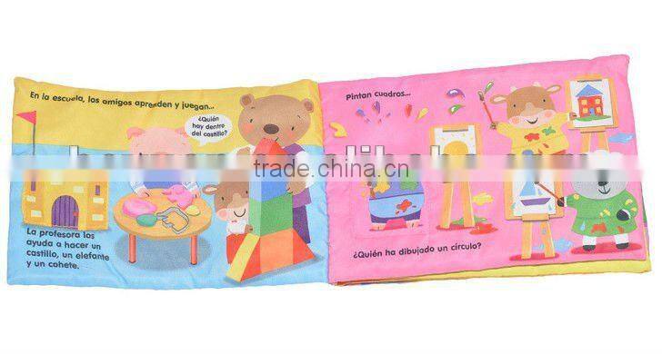 Plush Educational Soft Cloth Book, Baby toys
