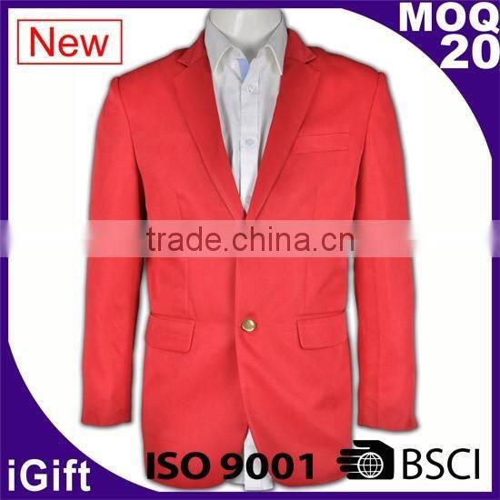 two button good quality anti-wrinkle customizable mens suit nice printed blazer