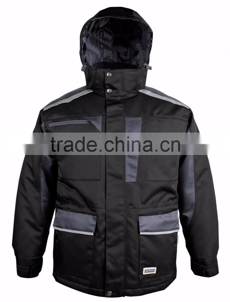 Good design winter parka men safety clothing with tape seam EN343
