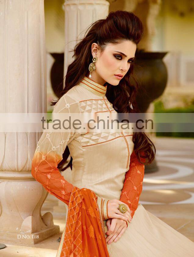 Amazing Deep Pink Color Long Straight Cut Bottom net Border Designer Semi Stitch Salwar Kameez