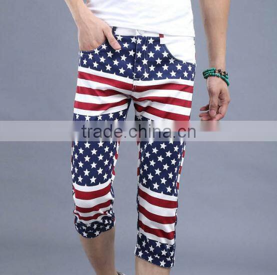 custom men short capri pants