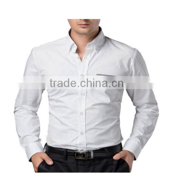 2016 new wholesale button down collar regular fit plain custom men's formal dress shirt