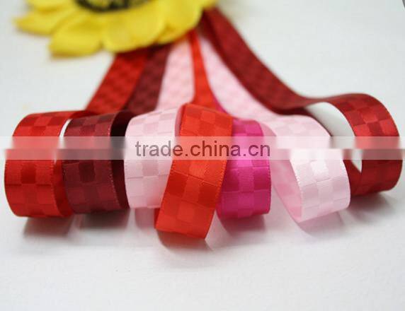hi-ana ribbon 150 Top grade fashion 100% polyester multi color glitter wired plaid ribbon