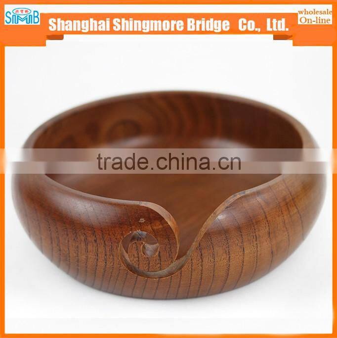 china factory direct wholesale yarn bowl hand knitting wooden yarn bowl wooden
