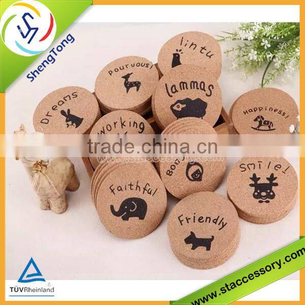 high quality cartoon wood drink coasters