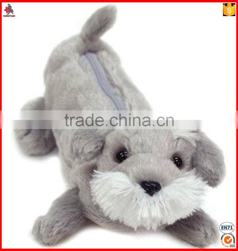 OEM super soft carton animal toy shaped plush pencil case wholesale