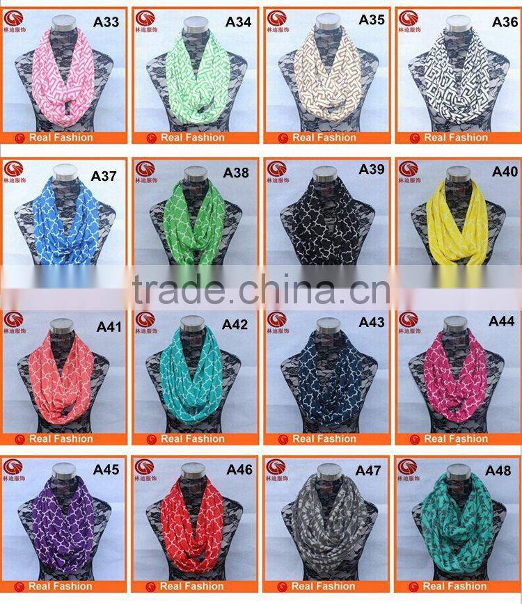 2015 Tie dye Pom Pom Infinity Scarf Fashion Leopard Scarf Lady Scarf
