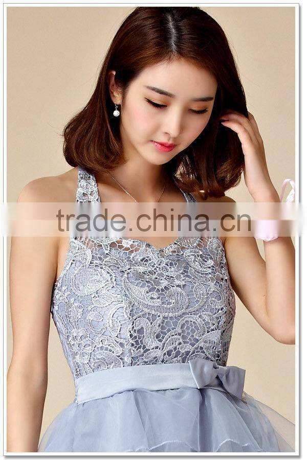 Fashion Women Halter Neck Formal Sexy Lace Bridesmaid Dress Ladies Off Shoulder Ball Gown Wedding Party Dresses