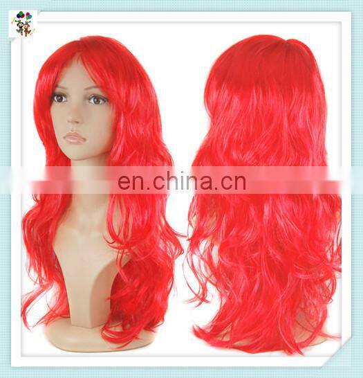 Cheap Colorful Long Wave Carnival Party Costume Synthetic Wigs HPC-0004