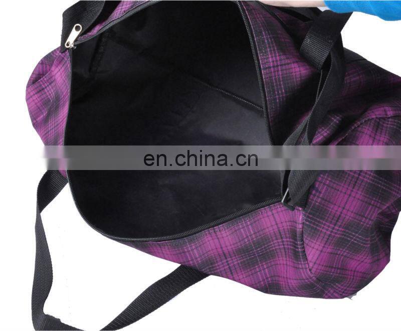 Casual Travel Bag With Handle Cylinder Foldable Sport Bag
