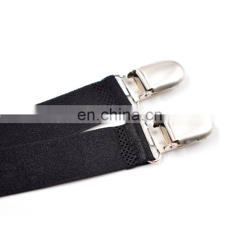 2017 yiwu longkang wholesale fashion Metal Button Stretching Shirt Stays Adjustable Size Suspender Most Protective Garter Belts