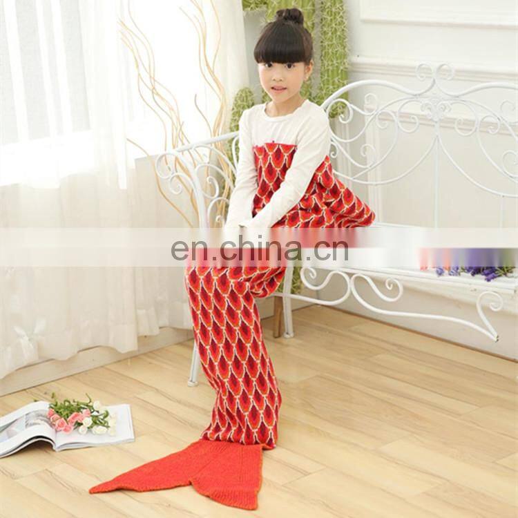 High quality home blanket children mermaid tail blanket