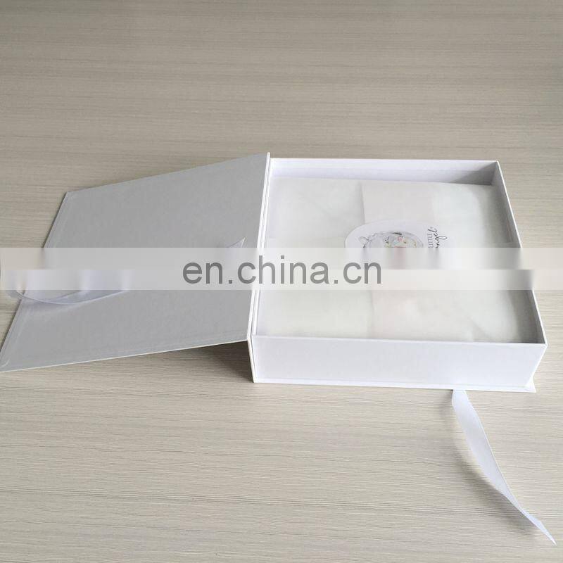White Box, Cardboard Rigid Box For Clothing, White Logo Box Packing