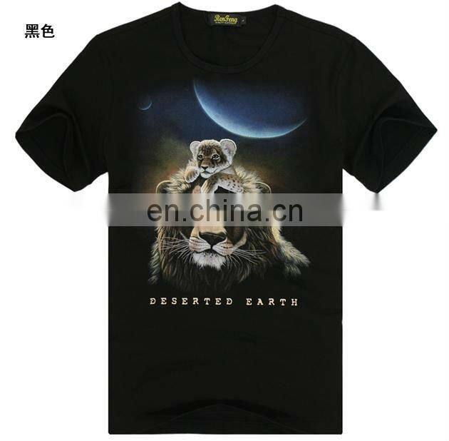3D t shirt Printer Printed Short Sleeves Black t shirts