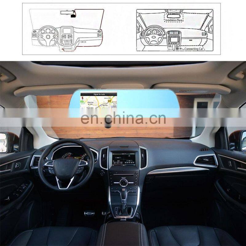 1080P Car Camera Recorder 5" Android GPS Navigation Rear view Mirror DVR Dual Camera Bluetooth WIFI Night Vision