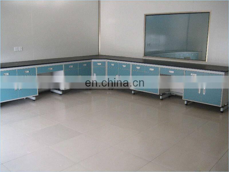 Electristic Lab wall bench Steel and Wood Laboratory Chemical Wall Bench C Frame