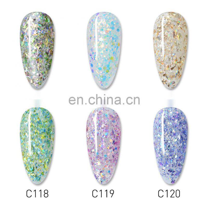 51219 CANNI Newest Shiny Glitter Series 16ml Gel Polish Platinum Sliver Lacquer Diamond UV Gel Varnish