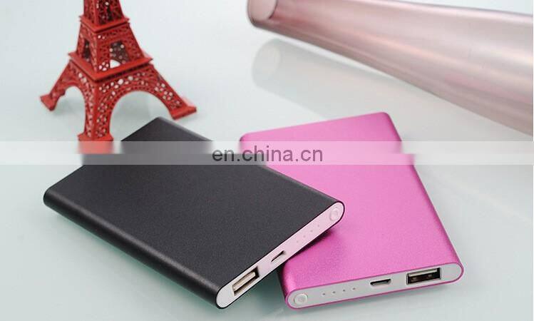 2020 oem logo printing aluminum power bank colorful super thin metal power charger laser print charger