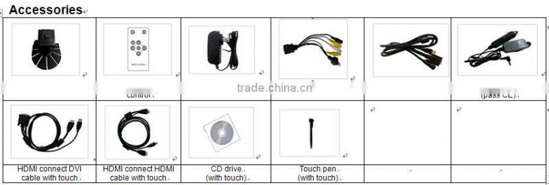 NEW 7 inch LCD DVI & VGA Input Monitor (With touchscreen)