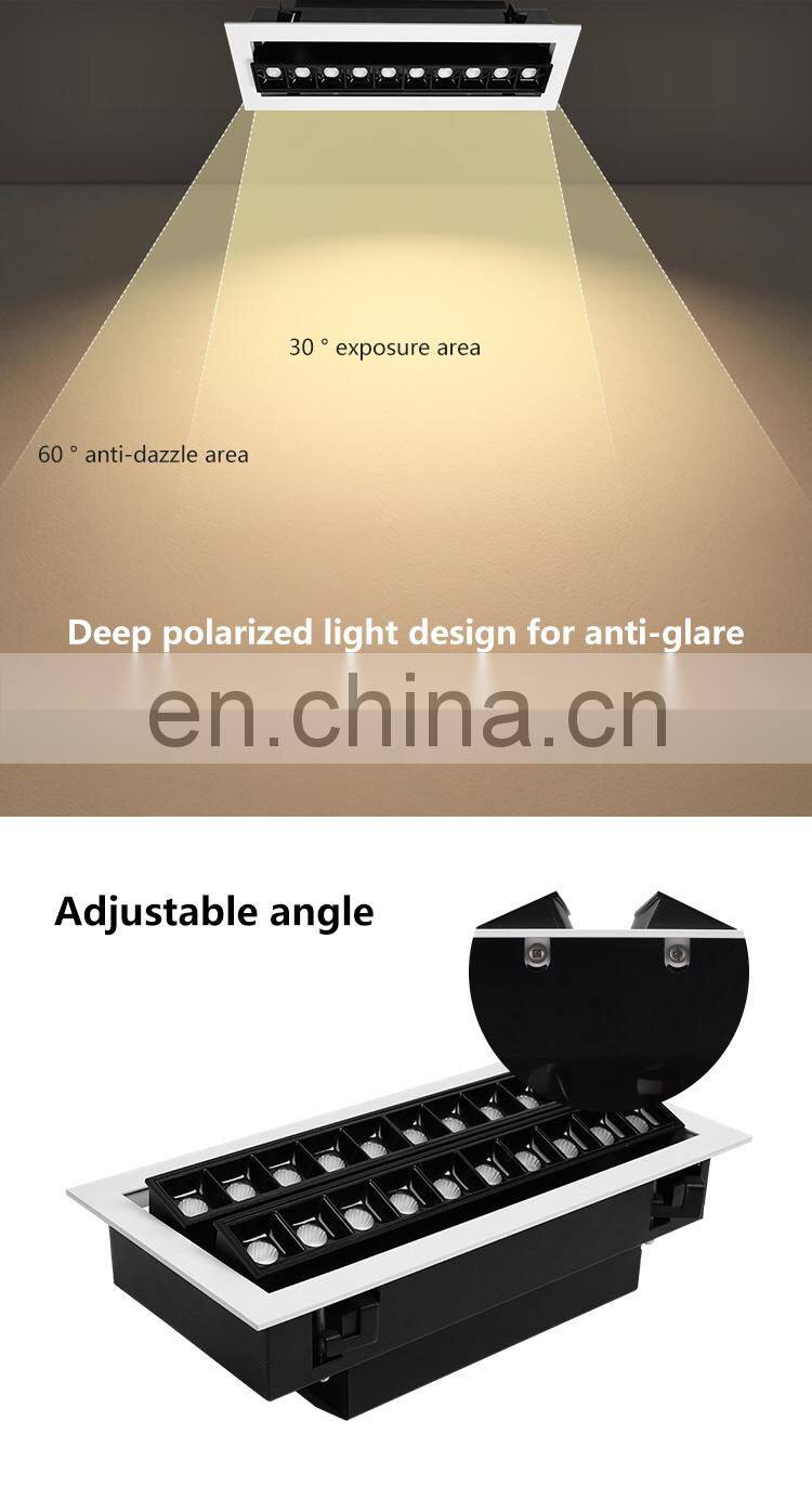 High Lumen Duo Line Indoor Office Mall 20 30 2*20 2*30 W LED Recessed Linear Down Light