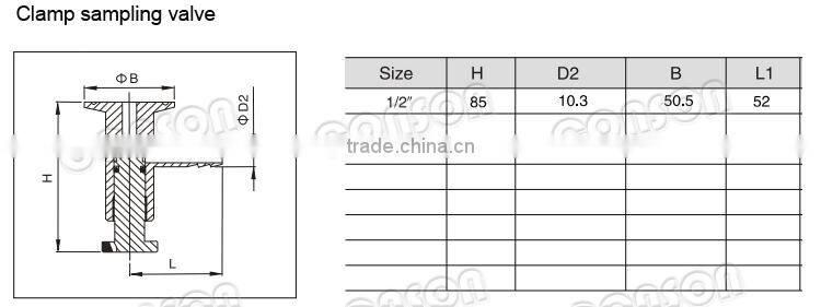 Sanitary Threaded sampling valve