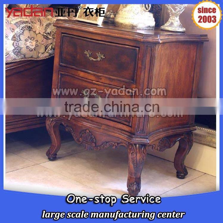 Ancestral 3 drawers bedside cupboard home bedroom table night handmade carving