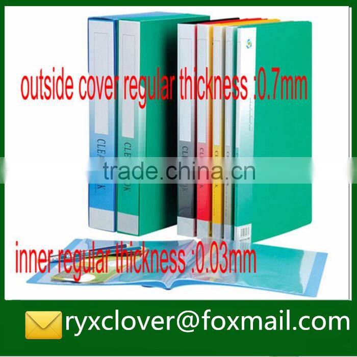 A4 Clear Customize Plastic Sheet Folder Display Book