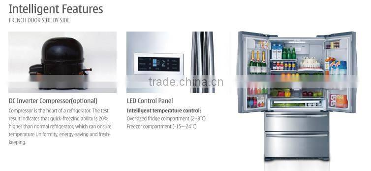 New design side by side french door refrigerator price