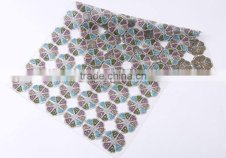 China Clothing Decoration Flower Rhinestone Stickers Rhinestone Blanket