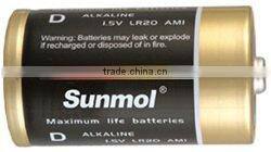 Power life alkaline battery LR20