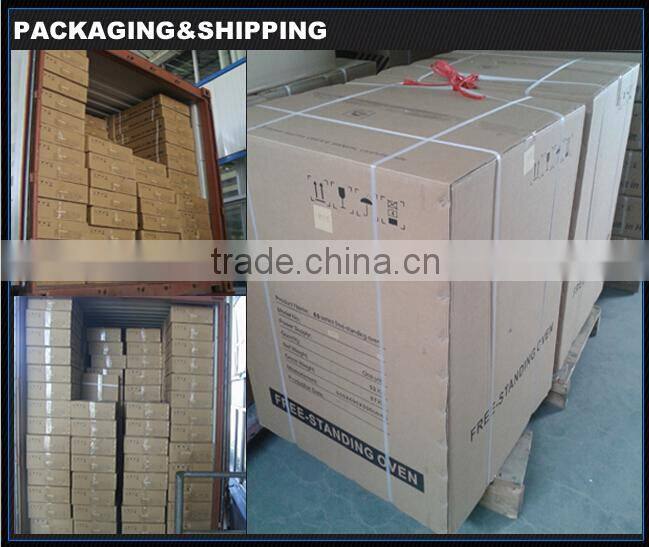 free stand double gas oven with 5 top burners