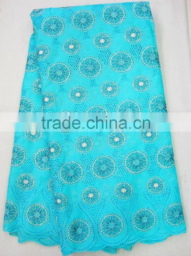 J597-3 heavy swiss voile embroidery african lace fabric men's lace
