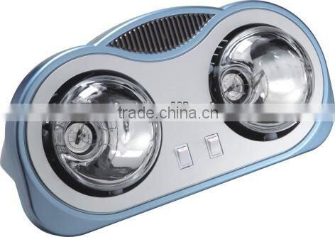Wall Mounted mini bathroom heater lingpu AO-HB03 /3 in 1 functions/infrared lamp heater/light/fan