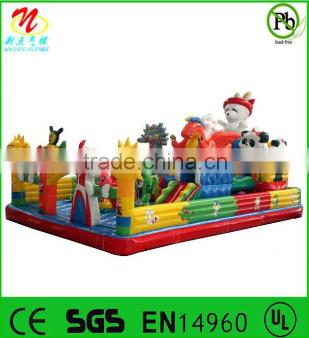 Bounce inflatable fun city bluecat theme inflatable fun factory,inflatable amusement park