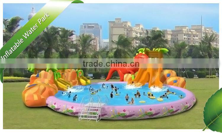 New Point 0.6 mm -0.9 mm PVC dinosaur Inflatable Water Park