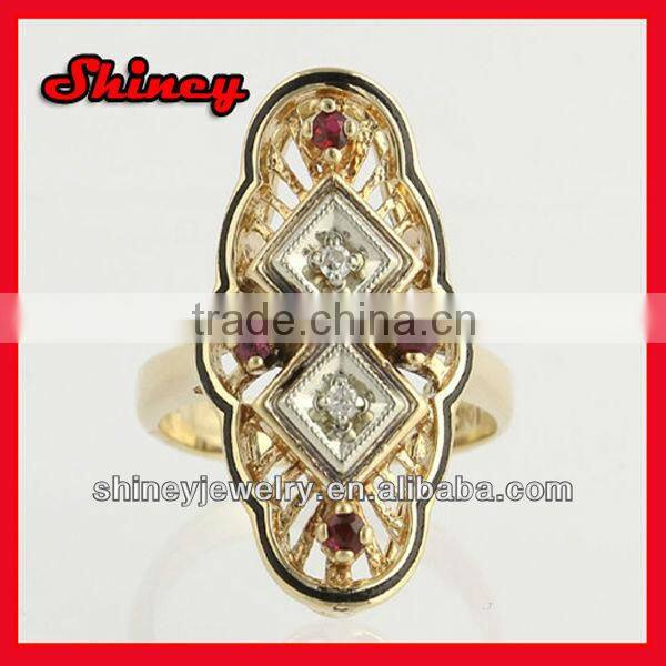 2014 high quality factory design micro pave cz new model islamic silver rings for muslim men