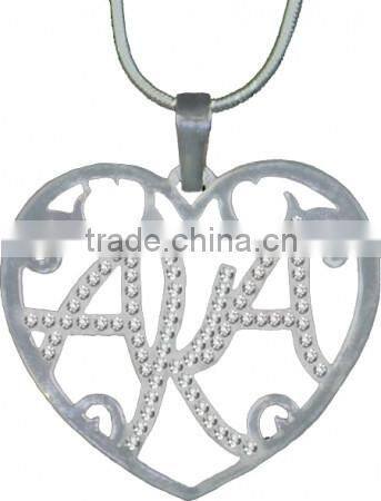AKA Sorority greek letter heart neckalce Jewelry